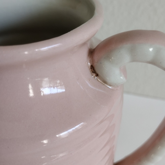 Vintage Pottery Pink Floral Pitcher 6" - Picture 5 of 5